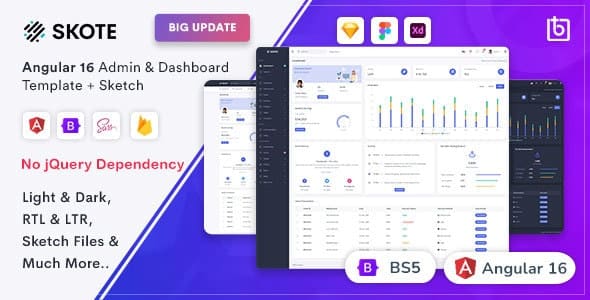Skote - HTML & Laravel 10 Admin Dashboard Template + Sketch