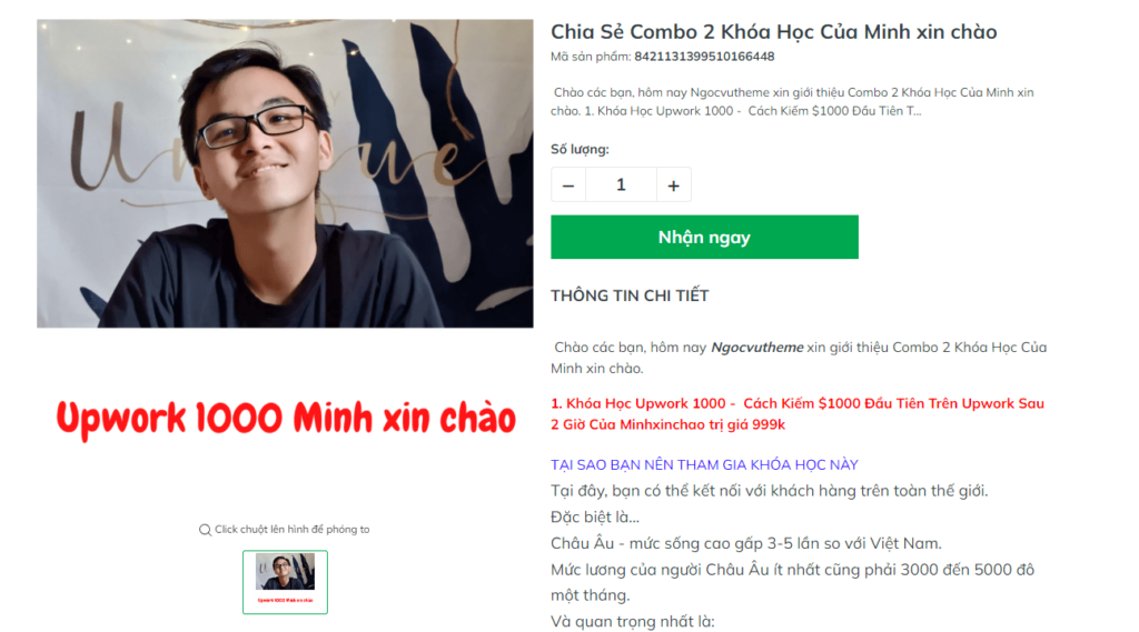 Combo 2 Khóa Học Của Minh xin chào