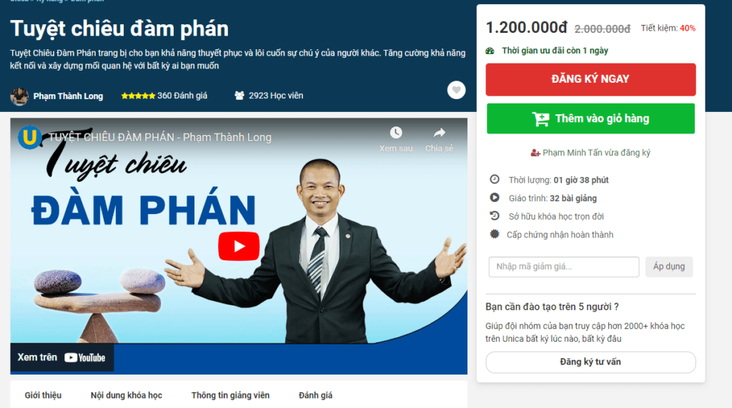 Tuyệt chiêu đàm phán Phạm Thành Long