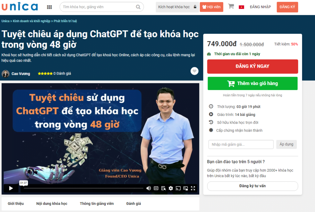 Tuyệt chiêu áp dụng ChatGPT để tạo khóa học trong vòng 48 giờ