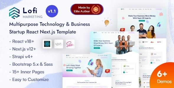 Lofi - Multipurpose IT Startup React Nextjs Template