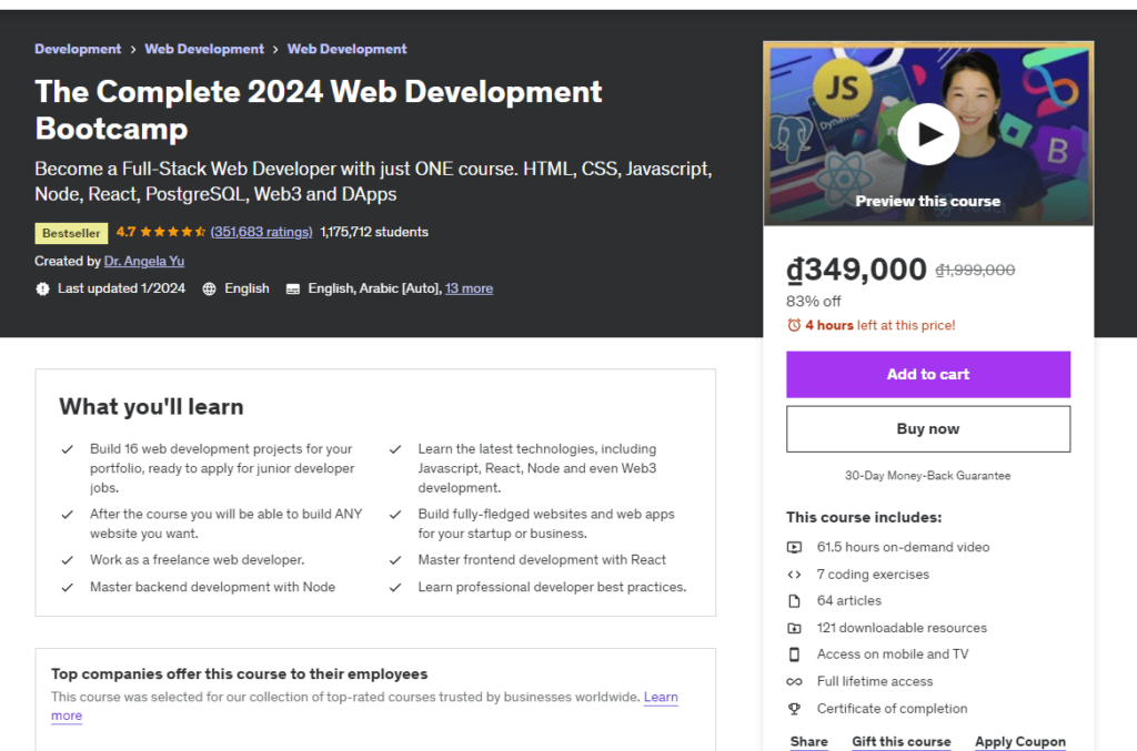 [SHARE] Web Development The Complete 2024 Web Development Bootcamp