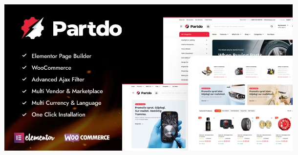 Partdo - Auto Parts and Tools Shop WooCommerce Theme