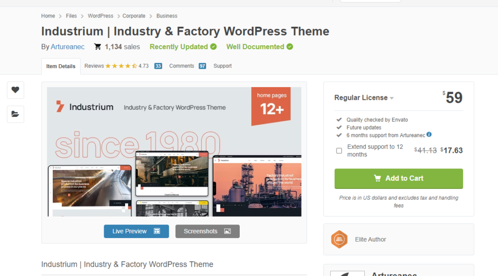 Industry & Factory WordPress Theme
