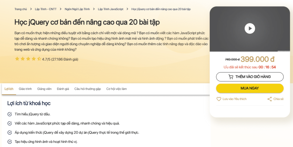  jQuery cơ bản đến nâng cao