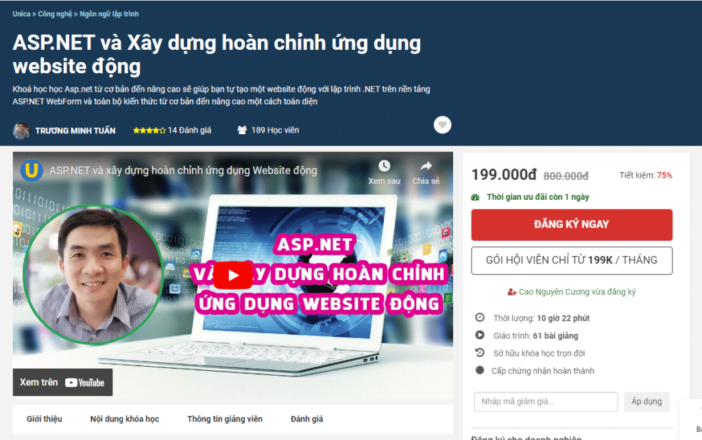 ASP.NET và Xây dựng hoàn chỉnh ứng dụng website động