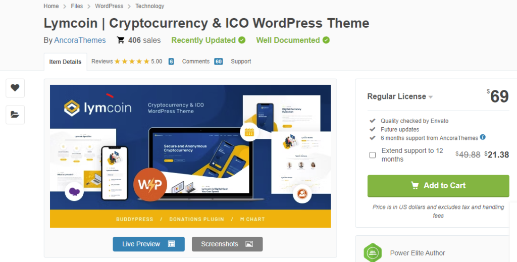 Cryptocurrency & ICO WordPress Theme