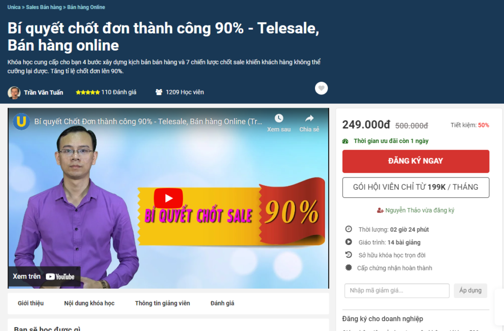Bí quyết chốt đơn thành công 90%