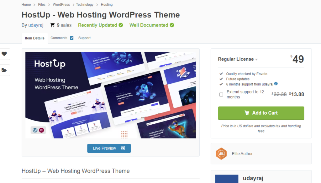 Web Hosting WordPress Theme