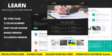 LEARN - COURSES AND EDUCATIONAL SITE TEMPLATE
