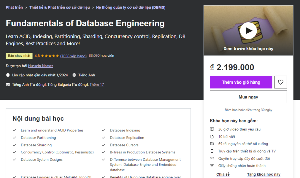 Fundamentals of Database Engineering
