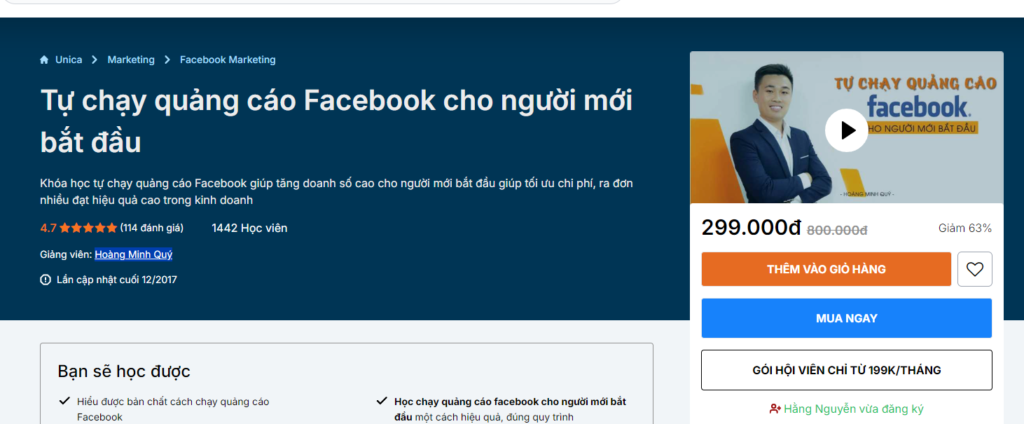 Tự chạy quảng cáo Facebook cho người mới bắt đầu - Hoàng Minh Quý 