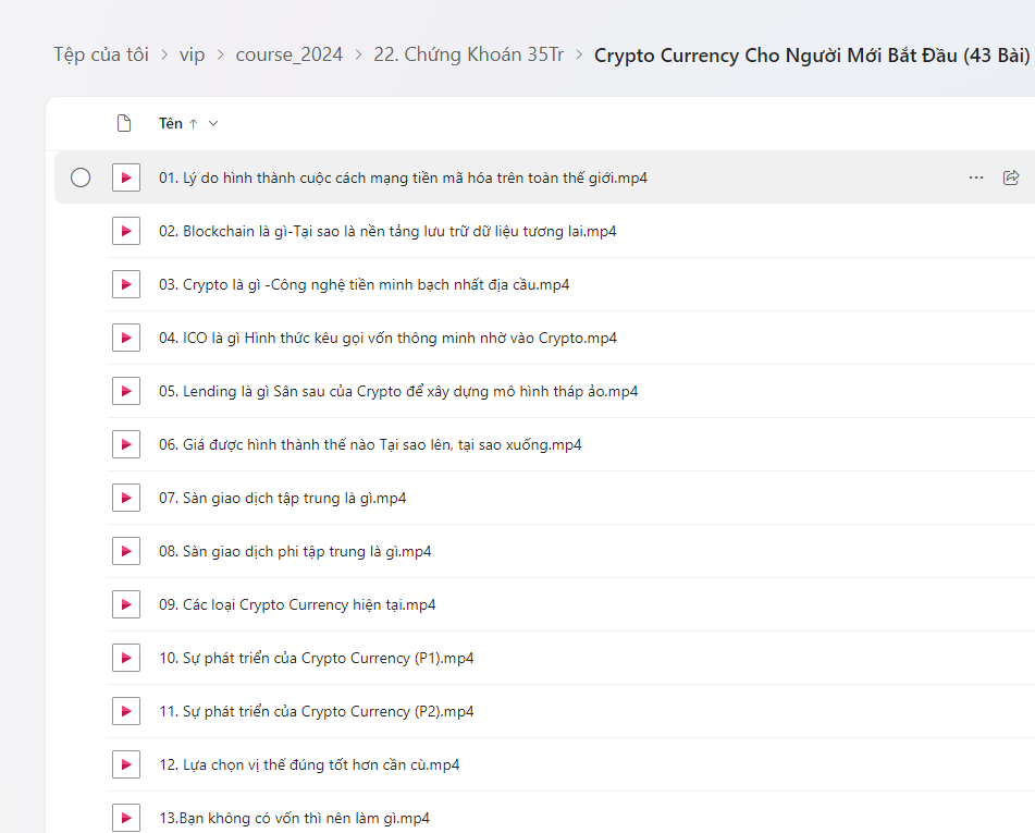 Khóa Học Crypto Currency Cho Người Mới Bắt Đầu - Văn Hỉ
