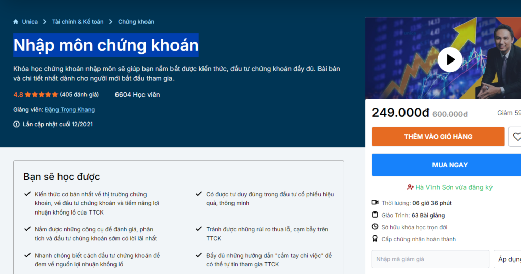 Nhập môn chứng khoán - Đăng Trọng Khang