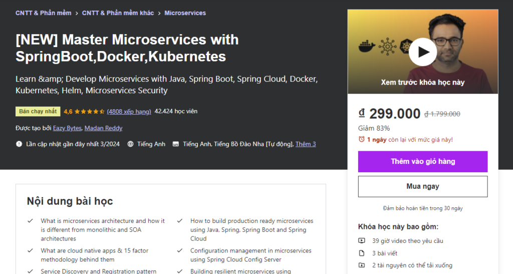[NEW] Master Microservices with SpringBoot,Docker,Kubernetes
