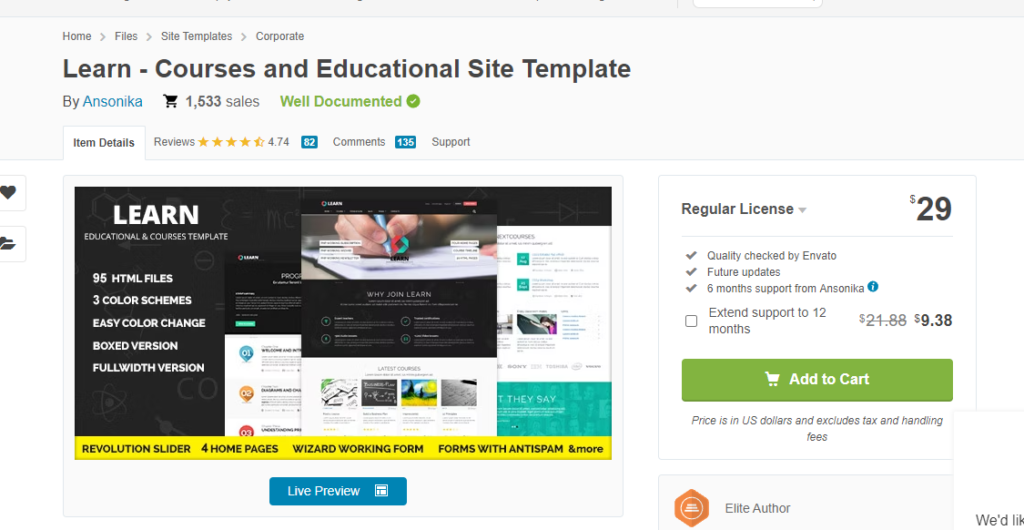  LEARN - COURSES AND EDUCATIONAL SITE TEMPLATE