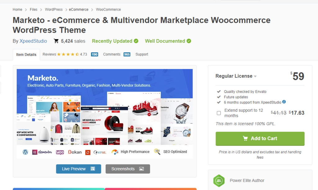 Marketo - eCommerce & Multivendor Marketplace Woocommerce WordPress Theme