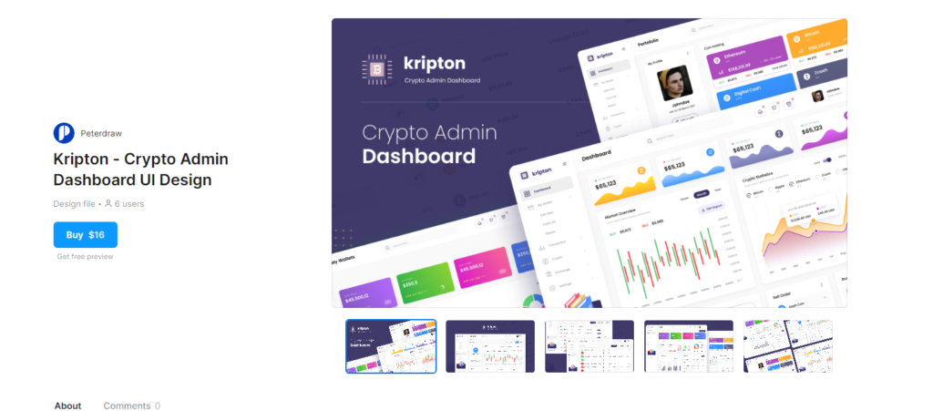 Kripton - Crypto Admin Dashboard UI Design