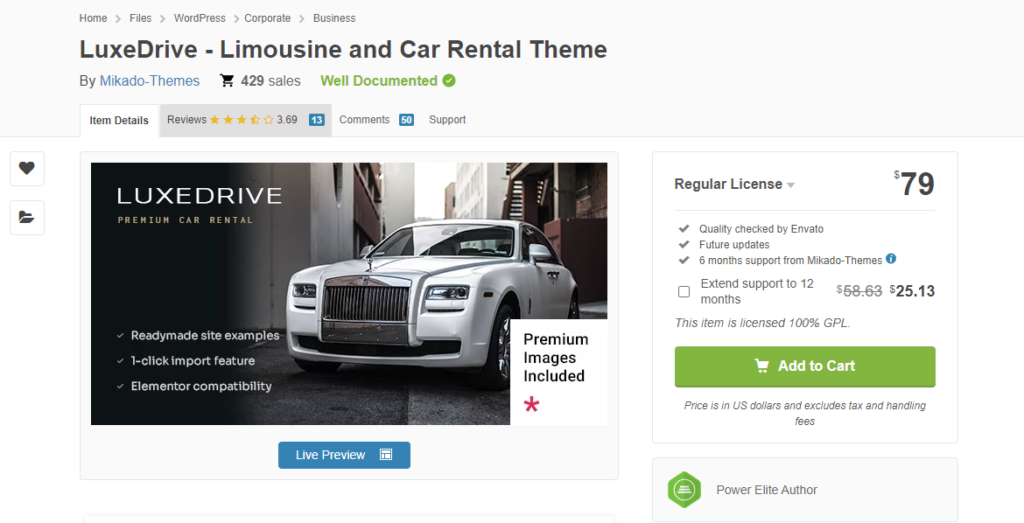 LuxeDrive - Limousine and Car Rental Theme