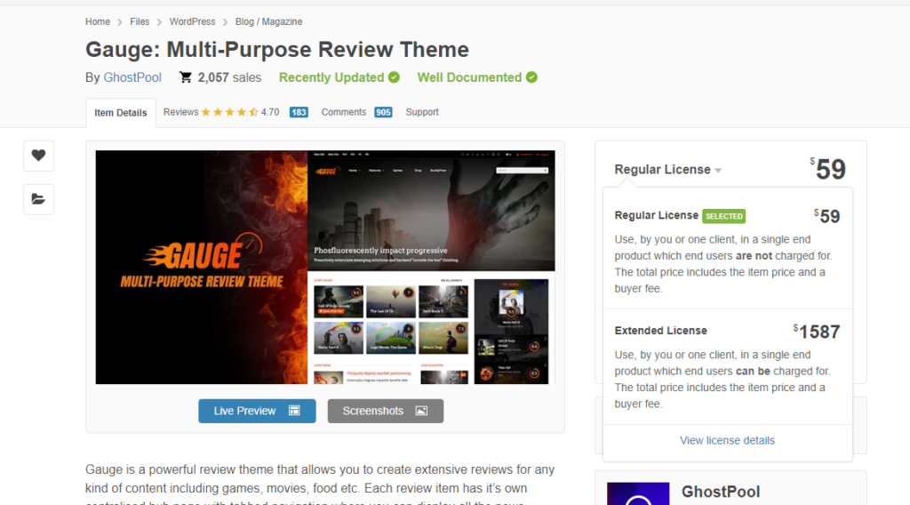 Gauge: Multi-Purpose Review Theme
