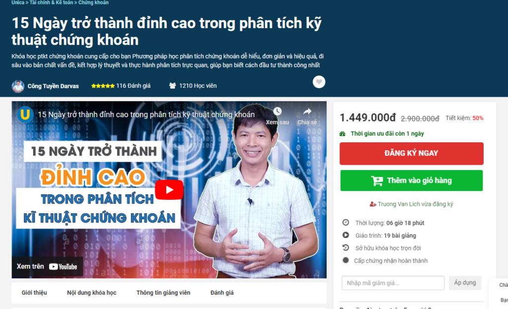 15 Ngày trở thành đỉnh cao trong phân tích kỹ thuật chứng khoán
