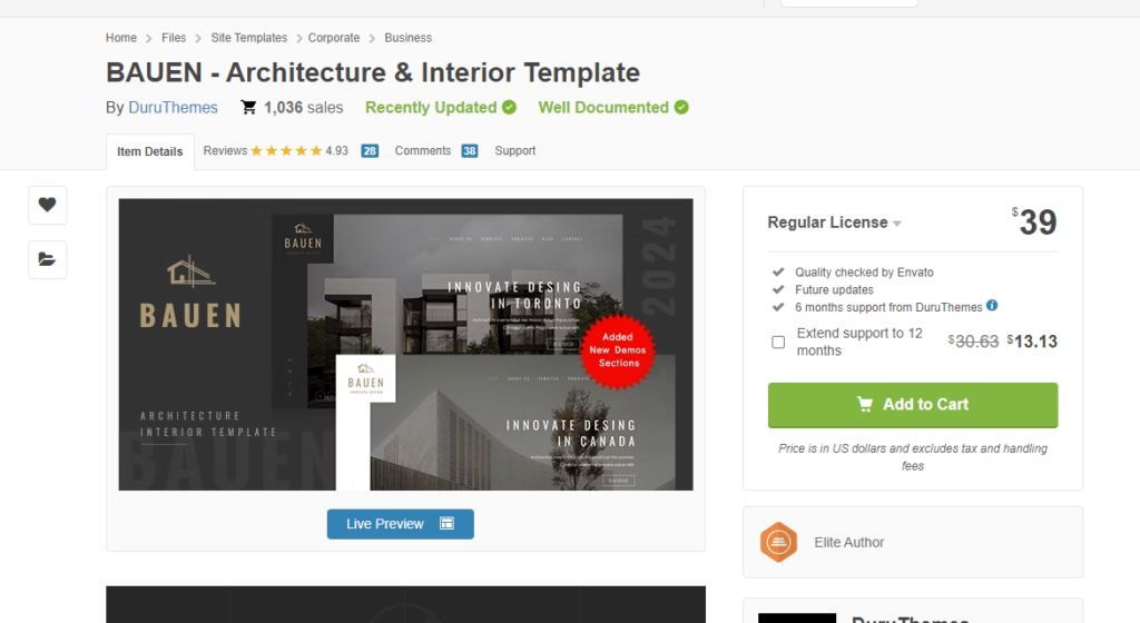 BAUEN - Architecture & Interior Elementor WordPress Theme

