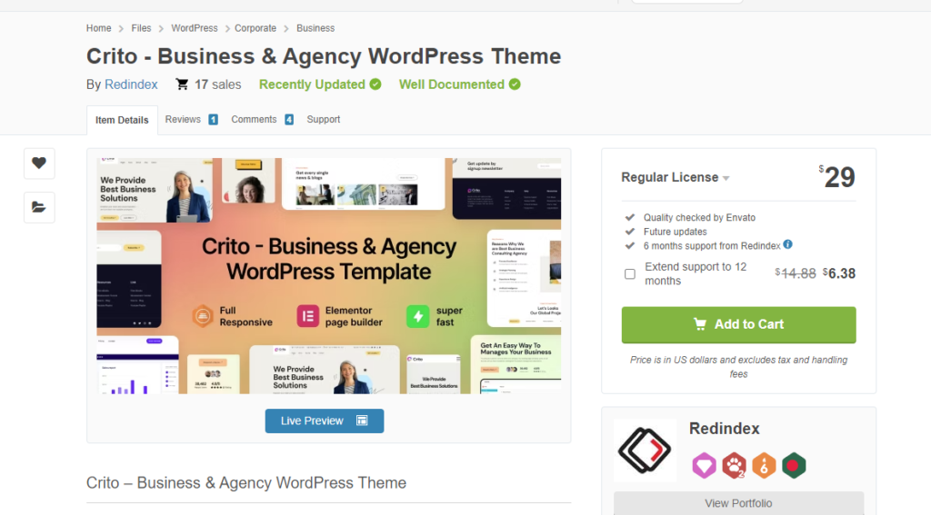 Crito - Business & Agency WordPress Theme
