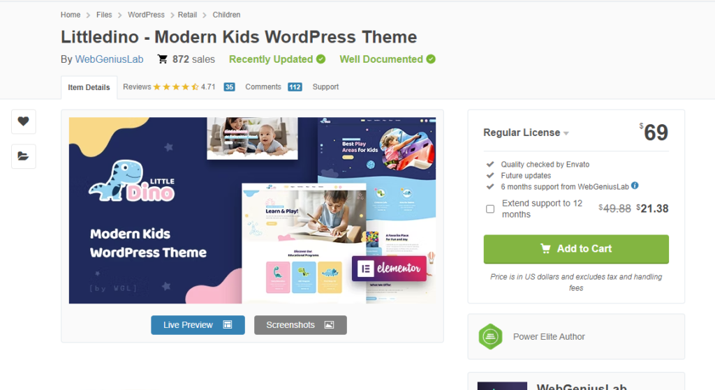 Littledino - Modern Kids WordPress Theme