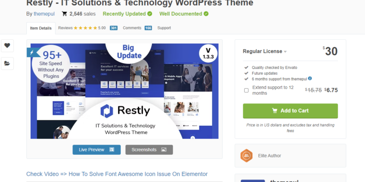 Restly – If you plan to run a IT Solutions & Technology business, then you should choose Restly, which is a professional WordPress theme for IT Solutions & Technology business. The theme is also well-suited to startups and small agencies in the digital industry.