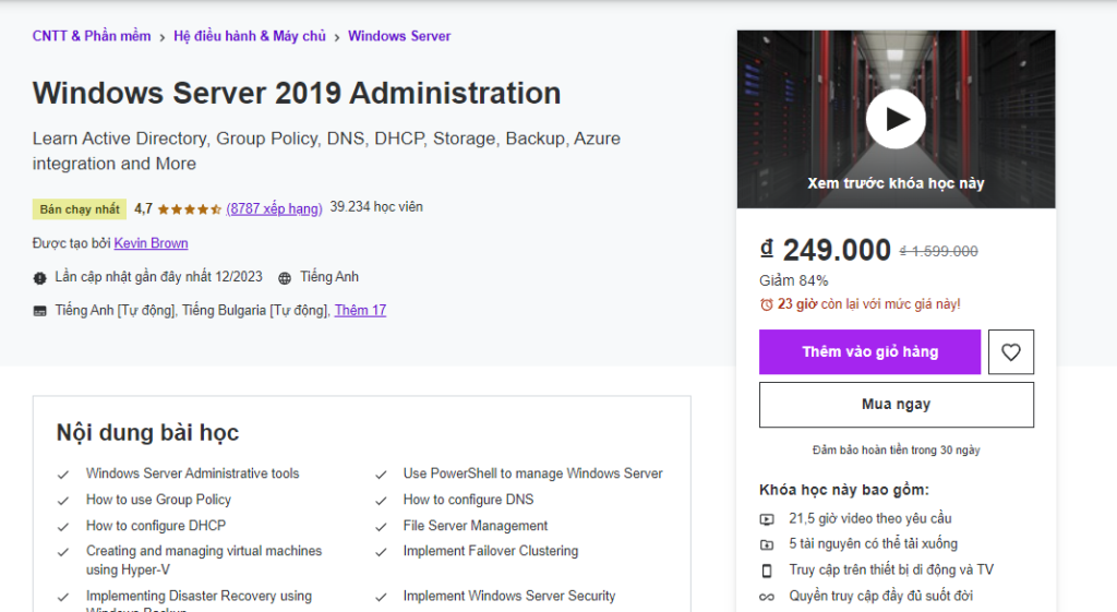 Windows Server 2019 Administration

