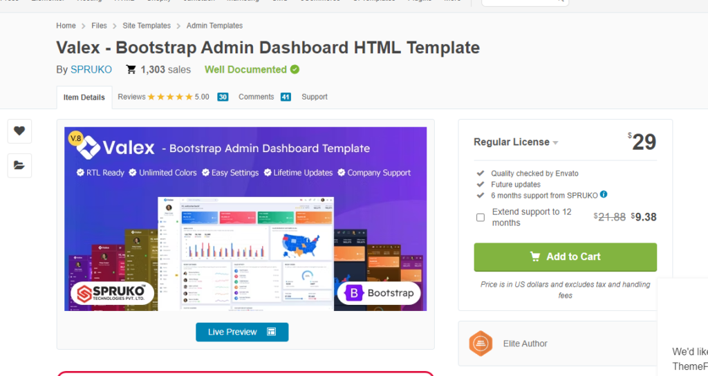 VALEX - BOOTSTRAP ADMIN DASHBOARD HTML TEMPLATE V8.0
