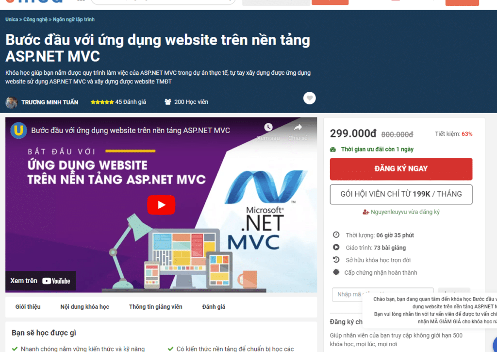 Bước đầu với ứng dụng website trên nền tảng ASP.NET MVC
