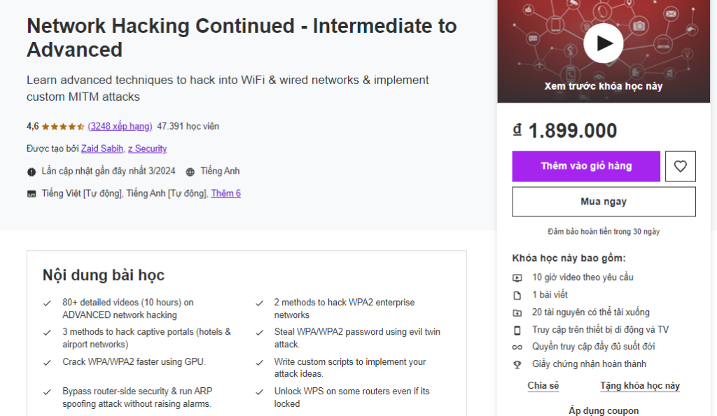  Network Hacking Continued - Intermediate to Advanced
