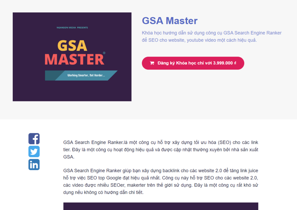 Khóa học GSA Master - NganSon