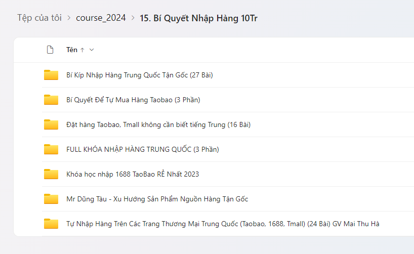 Khóa Học Nhập Hàng Trung Quốc 