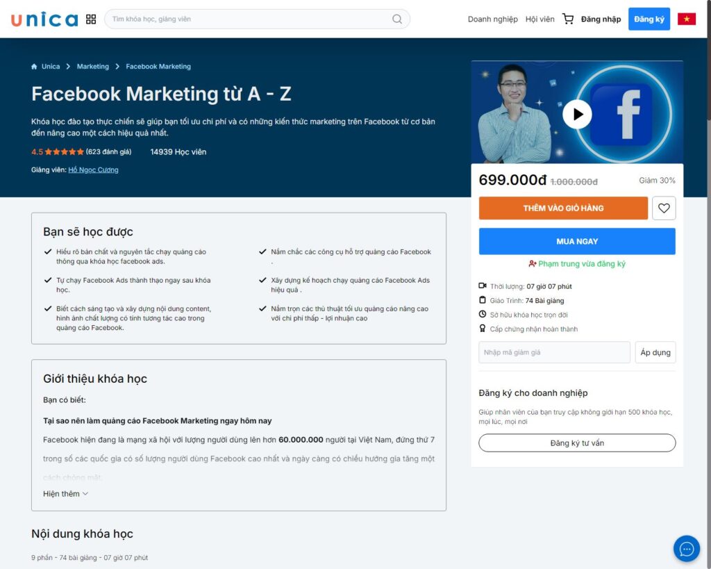 Facebook Marketing từ A - Z