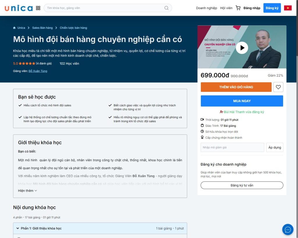 Mô hình đội bán hàng chuyên nghiệp cần có