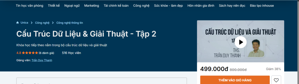 Cấu Trúc Dữ Liệu & Giải Thuật - Tập 2