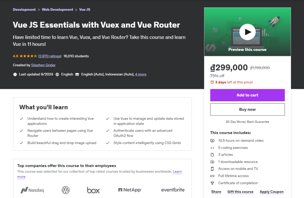 Vue JS Essentials with Vuex and Vue Router