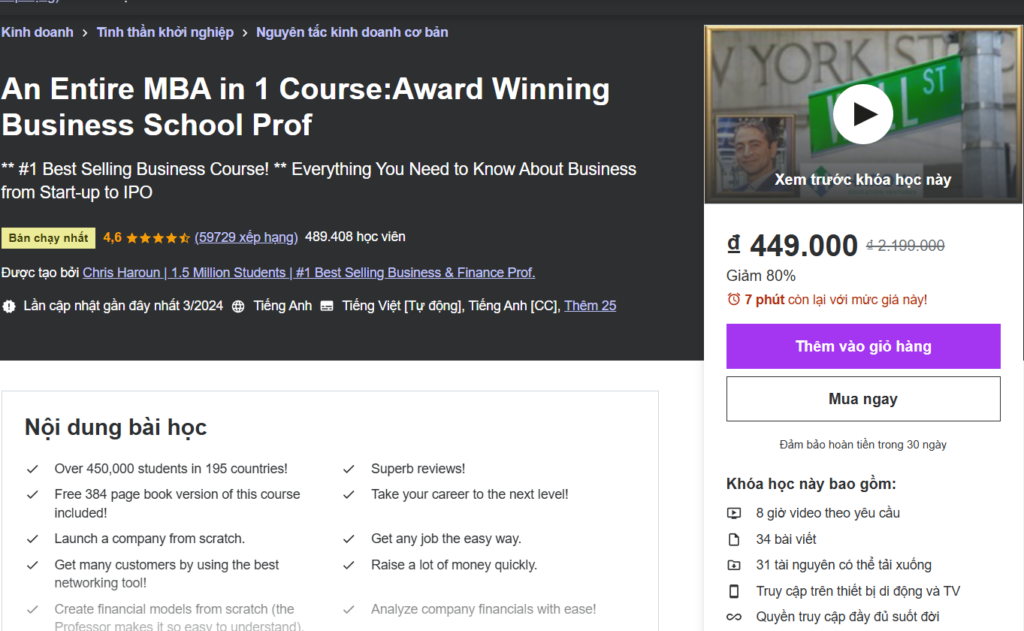 An Entire MBA in 1 Course