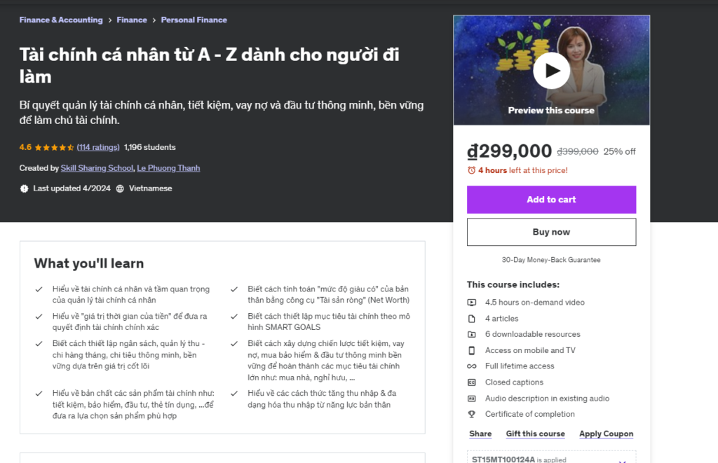 Tài chính cá nhân từ A - Z dành cho người đi làm
