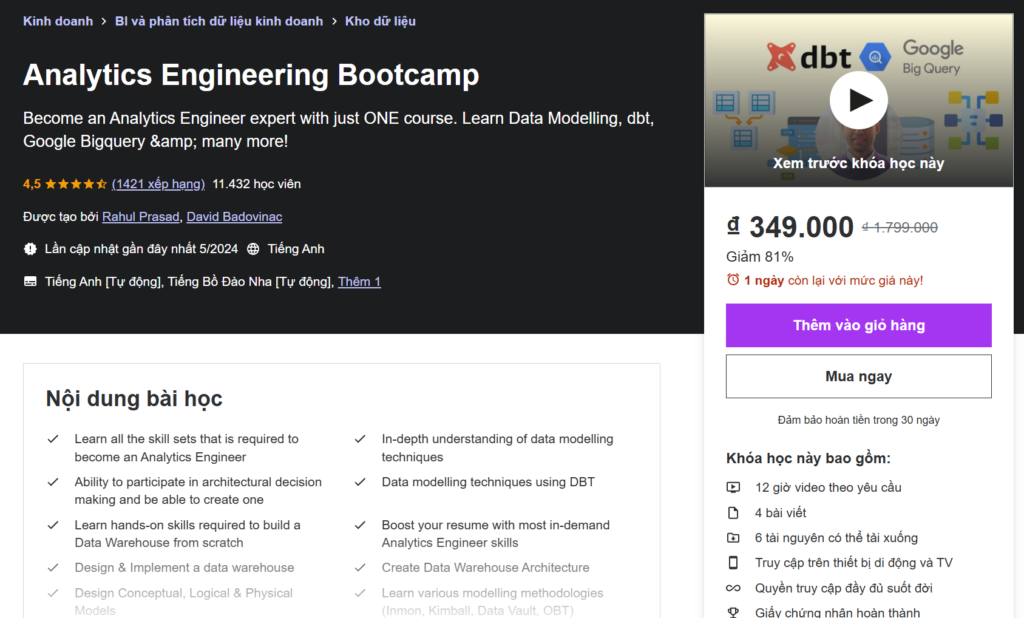 Analytics Engineering Bootcamp