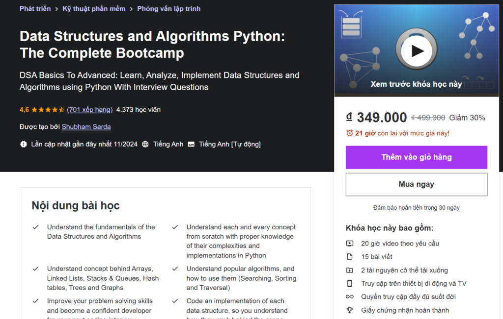 Data Structures and Algorithms Python