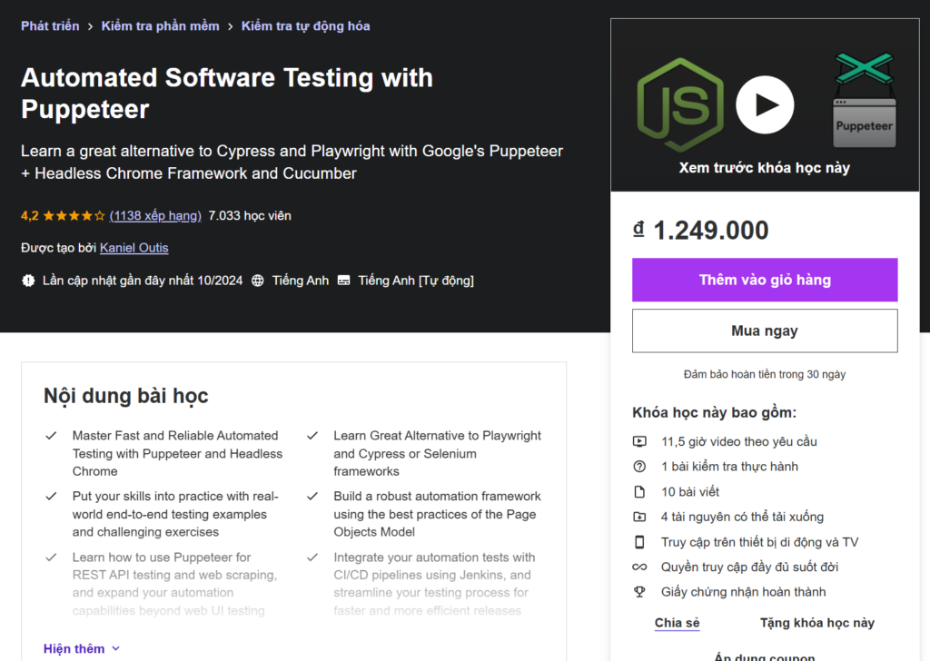 Automated Software Testing with Puppeteer