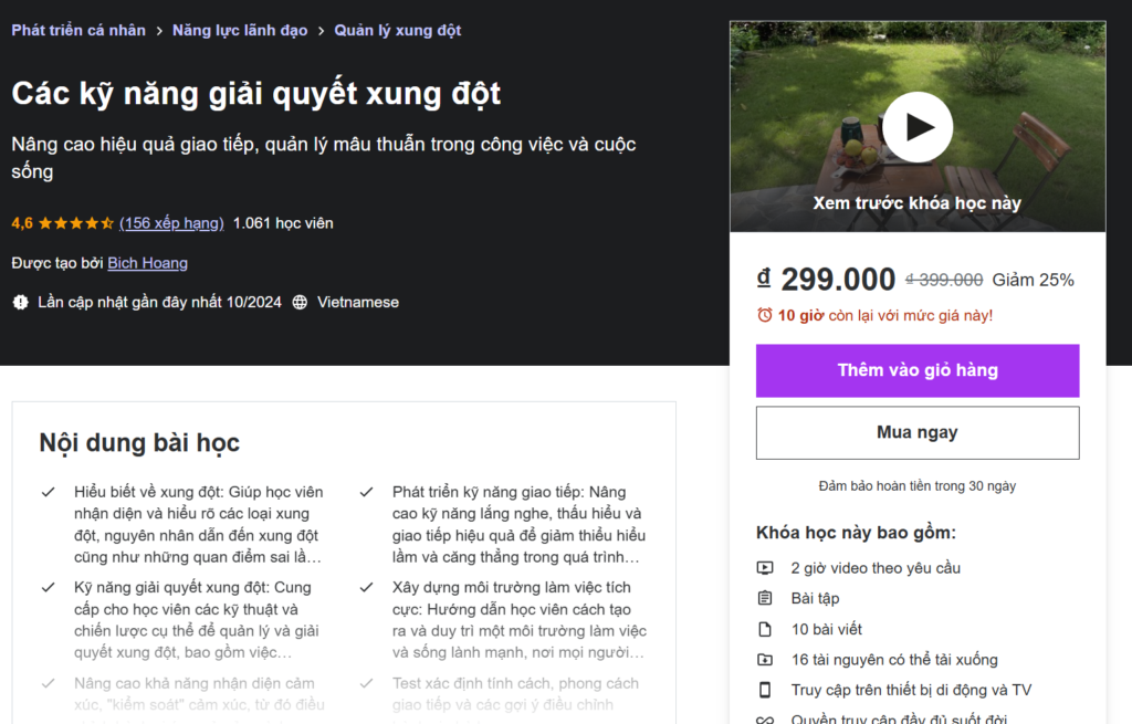 Các kỹ năng giải quyết xung đột