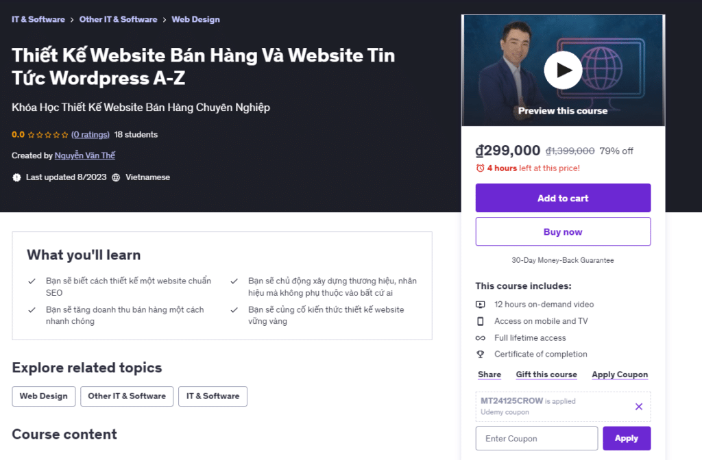Thiết Kế Website Bán Hàng Và Website Tin Tức Wordpress A-Z Thiết Kế Website Bán Hàng Và Website Tin Tức WordPress A-Z