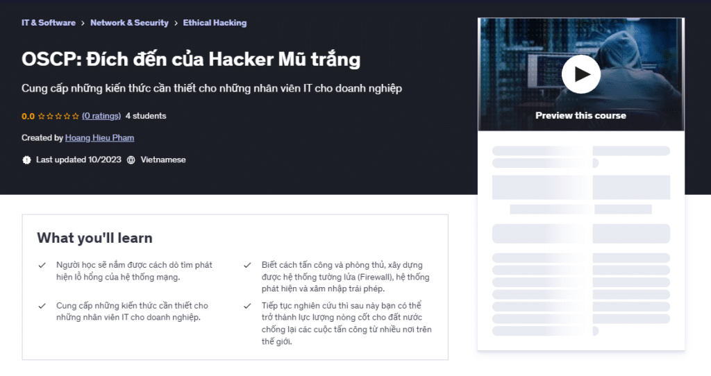 OSCP: Đích đến của Hacker Mũ trắng