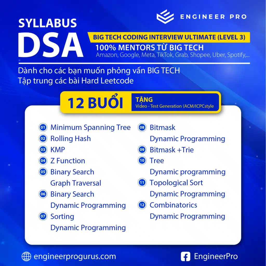 Khóa Học Dsa Level 2 Engineer Pro