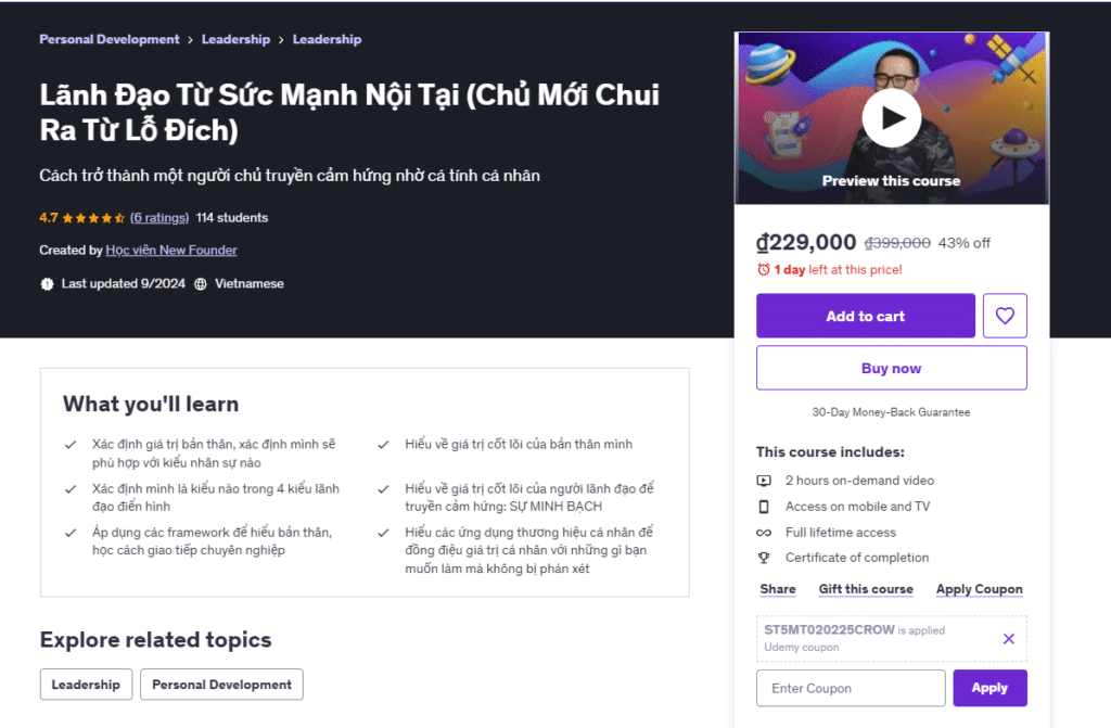 Lãnh Đạo Từ Sức Mạnh Nội Tại (Chủ Mới Chui Ra Từ Lỗ Đích) Lãnh Đạo Từ Sức Mạnh Nội Tại (Chủ Mới Chui Ra Từ Lỗ Đích)