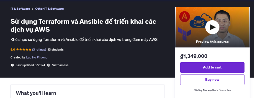 Sử dụng Terraform và Ansible để triển khai các dịch vụ AWS Sử dụng Terraform và Ansible để triển khai các dịch vụ AWS